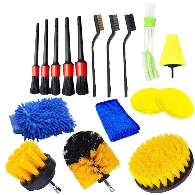 17pcs Car Detailing Brushes - Supreme Car Care