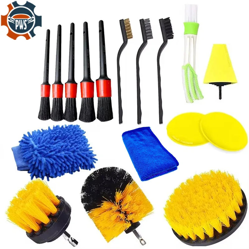 17pcs Car Detailing Brushes