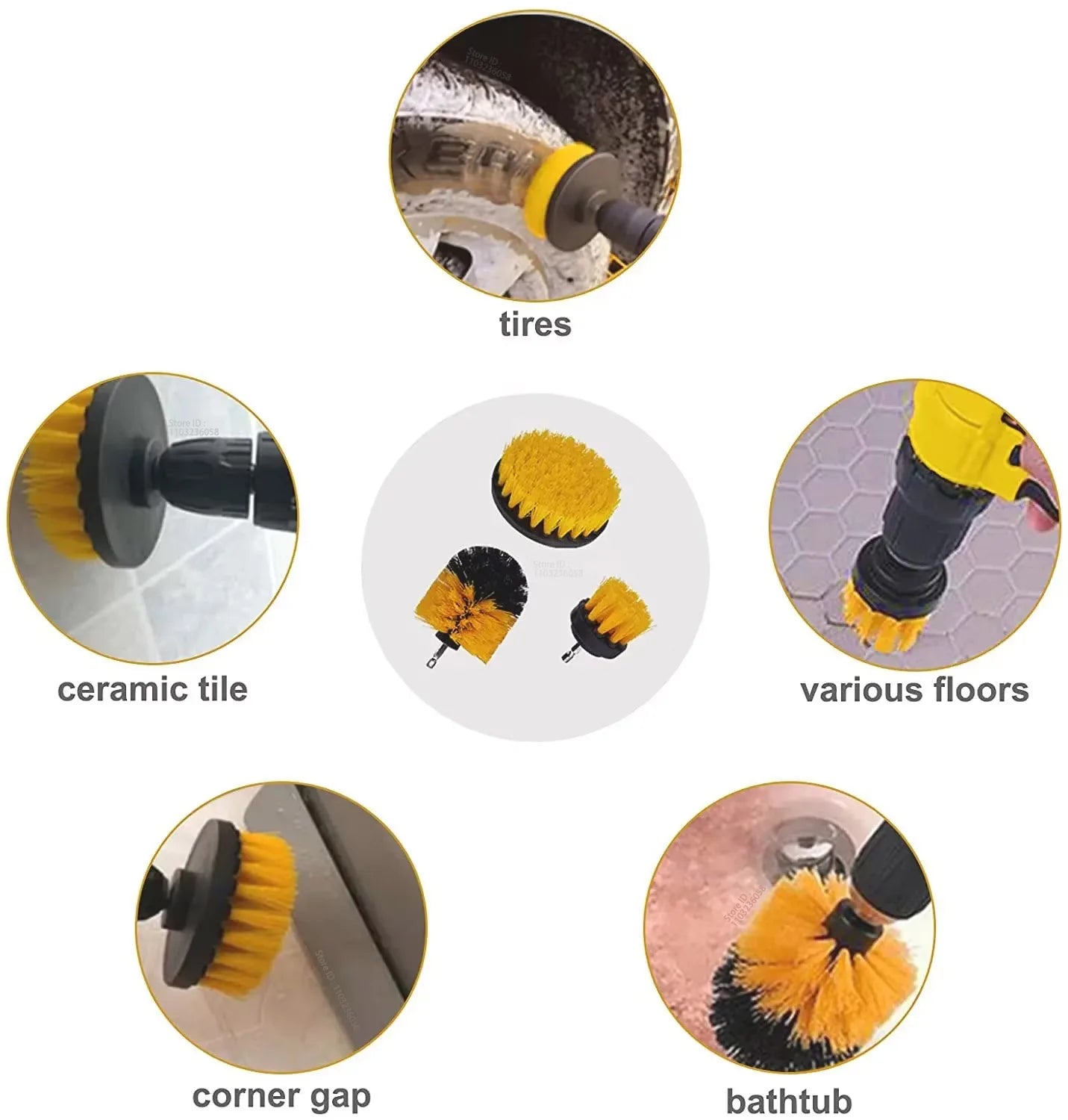 17pcs Car Detailing Brushes