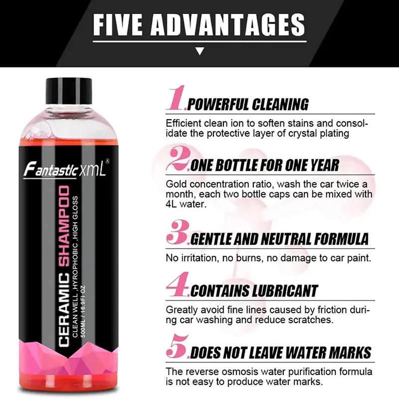 Premium 2-in-1 Car Wash & Wax Integrated Shampoo (500ml / 500g) - Detailing Shampoo - Supreme Car Care